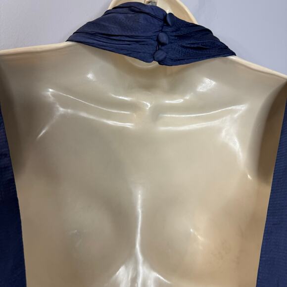 Anthropologie Hutch Open Back Midi Dress Blue Long Sleeve Blue Size 14 - Picture 7 of 16